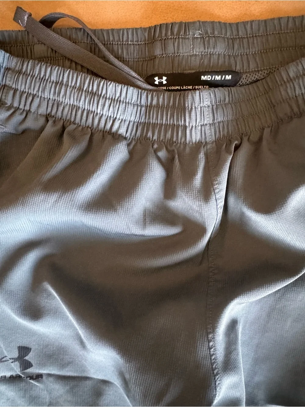 Under Armour Light Gray Joggers with Black Side Panels